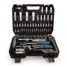 HIÁNYOS WorkZone / ParkSide Mixed Socket Set 93 részes 1/4" - 1/2" 4 - 32 mm CR-V dugókulcs és bit készlet, racsnis krovakészlet kofferben