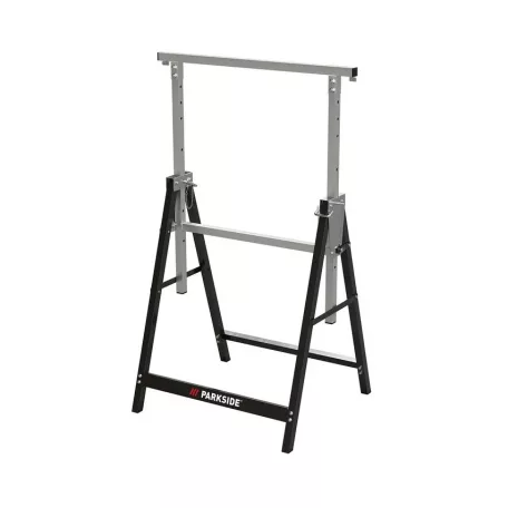 WorkZone / ParkSide 80 - 130 cm állítható magasságú fém bak, asztalosbak, ácsbak, vasbak, 648 mm alátámasztó bak 200 kg teherbírással