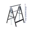  WorkZone / ParkSide 80 - 130 cm állítható magasságú fém bak, asztalosbak, ácsbak, vasbak, 648 mm alátámasztó bak 200 kg teherbírással