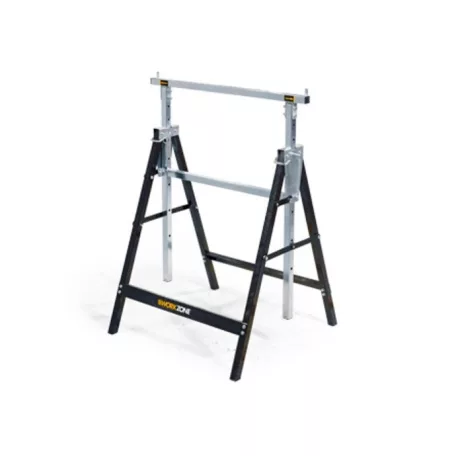 WorkZone / ParkSide 80 - 130 cm állítható magasságú fém bak, asztalosbak, ácsbak, vasbak, 648 mm alátámasztó bak 200 kg teherbírással