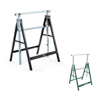   WorkZone / ParkSide DUO 80 - 130 cm állítható magasságú fém bak pár, 2 db asztalosbak, ácsbak, vasbak, 648 mm alátámasztó bak