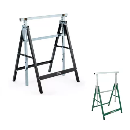 WorkZone / ParkSide DUO 80 - 130 cm állítható magasságú fém bak pár, 2 db asztalosbak, ácsbak, vasbak, 648 mm alátámasztó bak