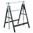WorkZone / ParkSide DUO 80 - 130 cm állítható magasságú fém bak pár, 2 db asztalosbak, ácsbak, vasbak, 648 mm alátámasztó bak