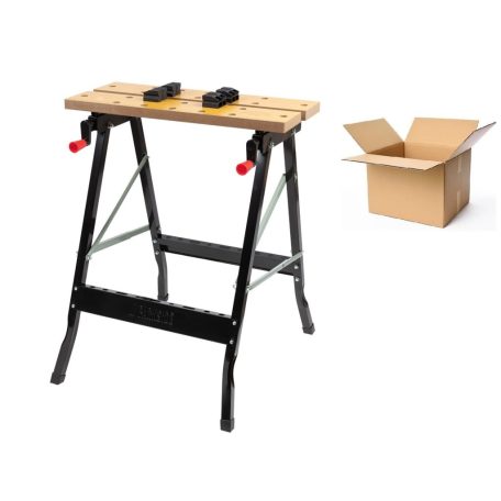 HÁNYOS WorkZone összecsukható munkapad 150 kg teherbírással, 60 x 79 x 63 cm univerzális satupad, műhely munkaasztal (Workbench), bontott csomagolásban