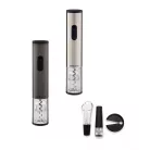 Ambiano W-021 inox  / antracit elektromos dugóhúzó / bornyító készlet, nemesacél palacknyitó fóliavágóval, kiöntővel és vákuumdugóval