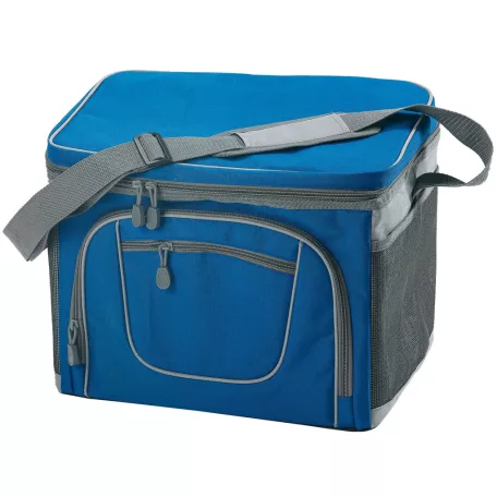 WestSide Kühltasche 25 literes 42 x 18 x 33 cm 300D polyester, vállra akasztható, összecsukható textil hűtőtáska strandoláshoz, kempingzéshez, kiránduláshoz kék / zöld