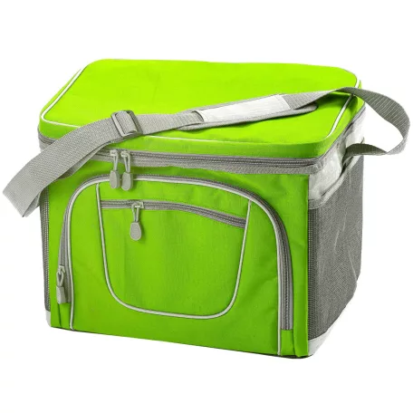 WestSide Kühltasche 25 literes 42 x 18 x 33 cm 300D polyester, vállra akasztható, összecsukható textil hűtőtáska strandoláshoz, kempingzéshez, kiránduláshoz kék / zöld