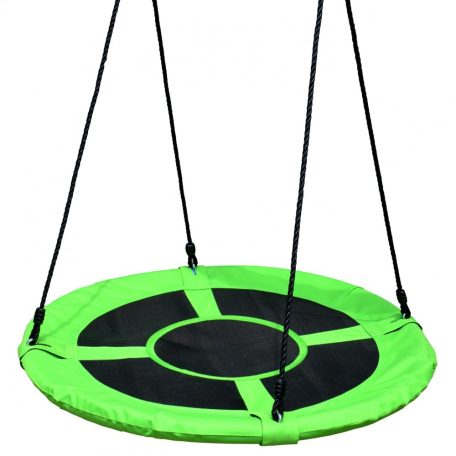 WestSide 100 cm átmérőjű, 100 kg teherbírású hinta, fészekhinta zöld / fekete színben