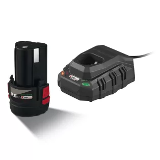   ParkSide Performance X12V 2.5 Ah akku és töltő szett - PAPK 12 2.5 A1 12V 2500 mAh Li-ion akkumulátor + PLGK 12 A3 2.4A 50W akkutöltő
