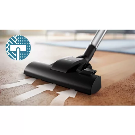 Philips XB1112 Series 1000 PowerCyclone 3  Compact 800W porzsák nélküli porszívó HEPA filterrel, teleszkópos fém szívócsővel, selyemfényű bézs (XB1112/10)