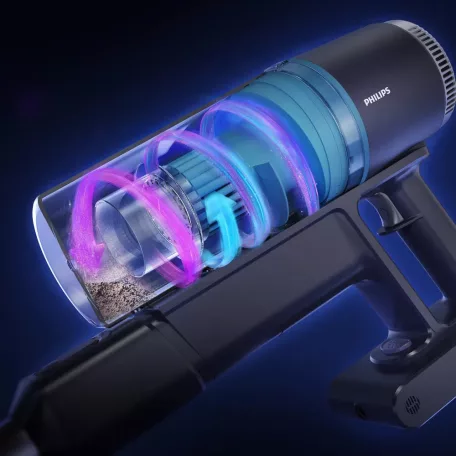 Philips XC3032 Series 3000 PowerCyclone 25.2V li-ion akkus, akkumulátoros álló porszívó, porzsák nélküli rúdporszívó, vezeték nélküli kézi porszívó HEPA filterrel, királykék (XC3032/01)