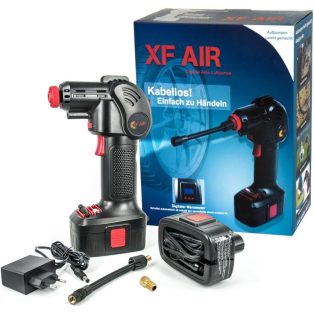   XF Air 11.1V 1400 mAh akkumulátoros, akkus kompresszor készlet akkuval, töltővel, szivargyújtó csatlakozással 7.9 bar / 115 PSI