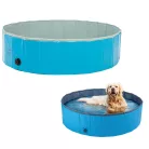 Zoofari / Piscine Dog Pool 120 x 30 cm összecsukható, hordozható merevfalú (nem felfújható) XL kutyamedence, kerti medence, fürdőmedence kutyáknak