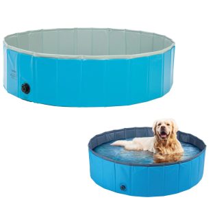   Zoofari Dog Pool 120 x 30 cm összecsukható, hordozható XL kutyamedence, kerti medence kutyáknak