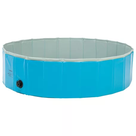 Zoofari / Piscine Dog Pool 120 x 30 cm összecsukható, hordozható merevfalú (nem felfújható) XL kutyamedence, kerti medence, fürdőmedence kutyáknak