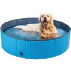 Zoofari / Piscine Dog Pool 120 x 30 cm összecsukható, hordozható merevfalú (nem felfújható) XL kutyamedence, kerti medence, fürdőmedence kutyáknak
