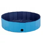Zoofari / Piscine Dog Pool 120 x 30 cm összecsukható, hordozható merevfalú (nem felfújható) XL kutyamedence, kerti medence, fürdőmedence kutyáknak
