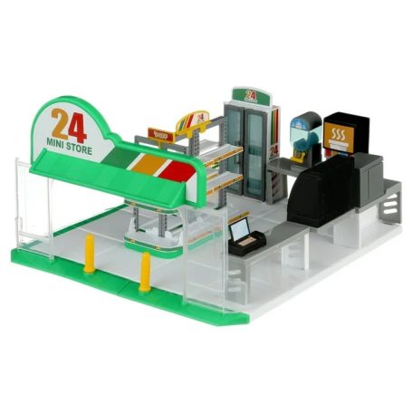 Zuru Toys Mini Store / Mini Shop 20 darabos kisbolt, mini szupermarket játék készlet kosárral, hűtővel, italadagolóval, és polcokkal (77206)