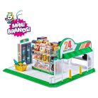 Zuru Toys Mini Store / Mini Shop 20 darabos kisbolt, mini szupermarket játék készlet kosárral, hűtővel, italadagolóval, és polcokkal (77206)