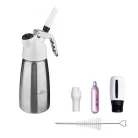 iSi Dessert Whip Mini 250 ml nemesacél habszifon, 0.25L tejszínhab szifon 1 db patronnal, tisztító készlettel