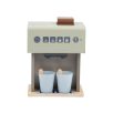   lupilu / PlayTive Premium Coffee Maker elektromos (elemes, bekapcsolható) játék fa kávéfőző fény, hang és gőz funkcióval, csészékkel, kanalakkal, érintőgombokkal