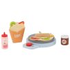   lupilu / PlayTive Toy Crepe Maker, 13 részes játék fa elektromos lapacsintasütő készlet gyerekeknek sziruppal, nugátkrémmel, 2 filc palacsintával, gyümölcsökkel, tasakkal és simítóval
