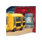 lupilu / PlayTive 10 részes interaktív vasútállomás, Banhof Set, új gernerációs kiegészítő fa vonat szettekhez, színes LED vezérlés és hangrőgzítő funkciós hangszóróval