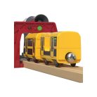 lupilu / PlayTive 10 részes interaktív vasútállomás, Banhof Set, új gernerációs kiegészítő fa vonat szettekhez, színes LED vezérlés és hangrőgzítő funkciós hangszóróval