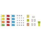 Lupilu / PlayTive PLASTIC 39 x 20 x 18 cm 46 részes, kreativitás és fantázia fejlesztő műanyag játék pénztárgép, kassza, kasszagép mikrofonnal, számológéppel, bankkártya terminállal, kézi szekkenner, LCD kijelzővel
