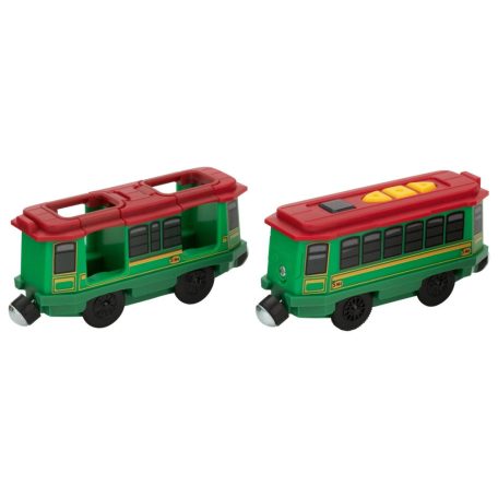 lupilu / PlayTive Green Tram távirányítós villamos, RC vonat személyszállító kocsikkal, fa vonat szettekhez (zöld)