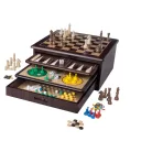 lupilu / PlayTive 10 az 1-ben klasszikus fa játék készlet, táblajáték gyűjtemény (Sakk, Triktrak , Dáma, Mancala, Tic-Tac-Toe, Csillaghalma, Kígyók és létrák, Ludó / Pachisi, Pasziánsz, Kockaroham)