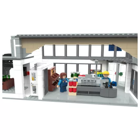 lupilu / PlayTive Clippys LIDL Store - LIDL áruház 929 részes építőkocka készlet 5 figurával, pénztárral, pékséggel, személyzeti helyiséggel és áruátvételi ponttal