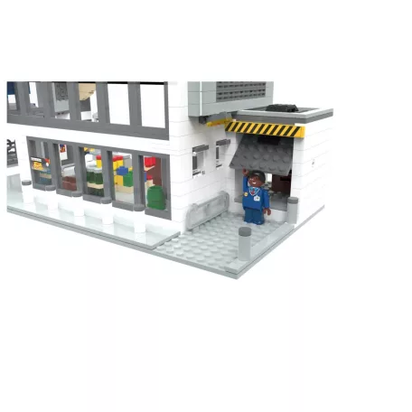 lupilu / PlayTive Clippys LIDL Store - LIDL áruház 929 részes építőkocka készlet 5 figurával, pénztárral, pékséggel, személyzeti helyiséggel és áruátvételi ponttal