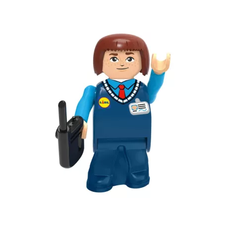 lupilu / PlayTive Clippys LIDL Store - LIDL áruház 929 részes építőkocka készlet 5 figurával, pénztárral, pékséggel, személyzeti helyiséggel és áruátvételi ponttal