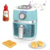   Play Home Premium Air Fryer, 23 x 20 x 18 cm elemes, bekapcsolható játék légkeveréses sütő,  Airfryer LED kijelzővel, fény és hang funkcióval, színváltó játék élelmiszerekkel