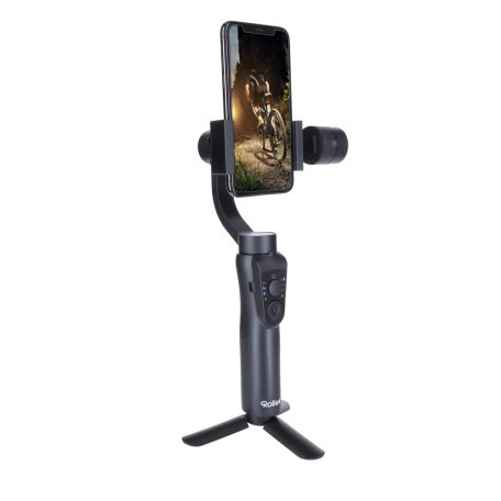 Rollei Steady Butler Mobile 4 Smartphone 3 tengelyes gimbal, 4000 mAh Bluetooth 5.3 mobiltelefon (okostelefon) stabilizátor, tripod állvánnyal (22932)